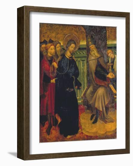 Christ before Pilate, c.1420-1425-Lluis Borrassa-Framed Giclee Print