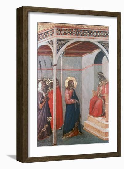 Christ before Pilate, C1306-1348-Pietro Lorenzetti-Framed Giclee Print