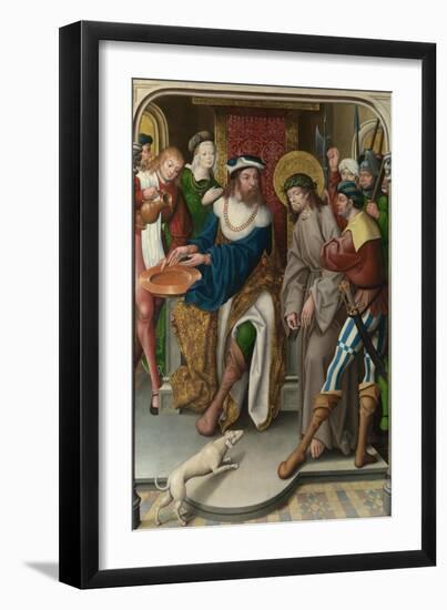 Christ before Pilate (The Liesborn Altarpiec), C. 1520-Jan Baegert-Framed Giclee Print