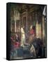 Christ Before Pilate-Jacopo Robusti Tintoretto-Framed Stretched Canvas