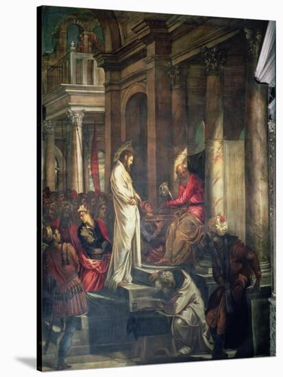 Christ Before Pilate-Jacopo Robusti Tintoretto-Stretched Canvas