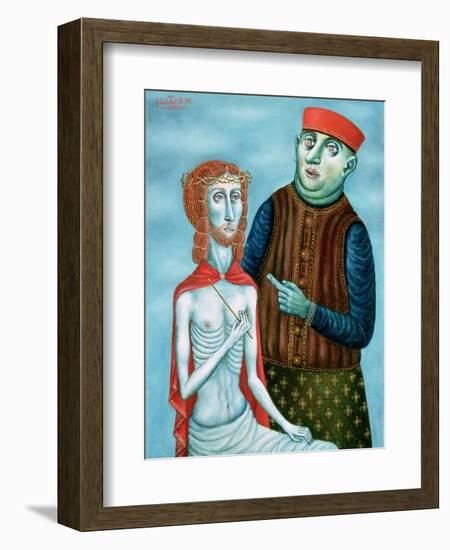 Christ before Pontius Pilate, 1985-Tamas Galambos-Framed Giclee Print