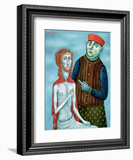 Christ before Pontius Pilate, 1985-Tamas Galambos-Framed Giclee Print