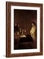 Christ Before the High Priest, 1617-Gerrit van Honthorst-Framed Giclee Print