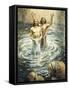 Christ Being Baptised by John the Baptist-Henry Coller-Framed Stretched Canvas
