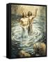 Christ Being Baptised by John the Baptist-Henry Coller-Framed Stretched Canvas