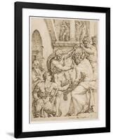 Christ Being Crowned with Thorns, c. 1548-Maerten van Heemskerck-Framed Giclee Print