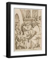 Christ Being Crowned with Thorns, c. 1548-Maerten van Heemskerck-Framed Giclee Print