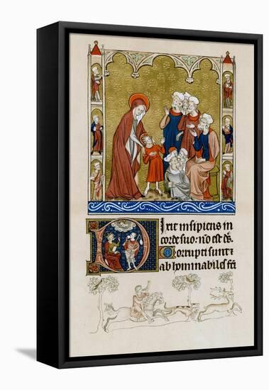 Christ Being Found by His Mother in the Temple Disputing with Doctors, C1310-1320-null-Framed Stretched Canvas