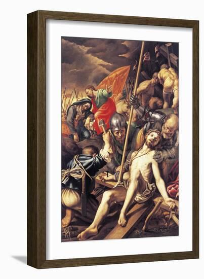 Christ Being Nailed to the Cross, 1577-Vincenzo Coronelli-Framed Giclee Print