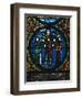 Christ Between Church and Synagogue, Detail of Stained-Glass Window-null-Framed Giclee Print