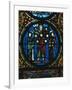 Christ Between Church and Synagogue, Detail of Stained-Glass Window-null-Framed Giclee Print