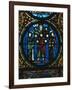 Christ Between Church and Synagogue, Detail of Stained-Glass Window-null-Framed Giclee Print