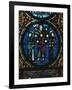 Christ Between Church and Synagogue, Detail of Stained-Glass Window-null-Framed Giclee Print