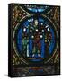 Christ Between Church and Synagogue, Detail of Stained-Glass Window-null-Framed Stretched Canvas