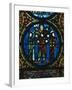 Christ Between Church and Synagogue, Detail of Stained-Glass Window-null-Framed Giclee Print