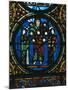 Christ Between Church and Synagogue, Detail of Stained-Glass Window-null-Mounted Giclee Print