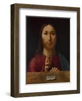 Christ Blessing, 1465-Antonello da Messina-Framed Giclee Print