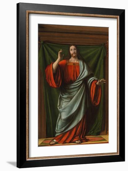 Christ Blessing, c.1520-Andrea Solario-Framed Giclee Print