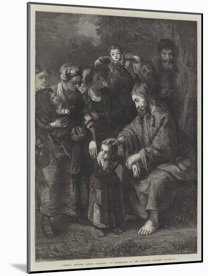 Christ Blessing Little Children-Rembrandt van Rijn-Mounted Giclee Print