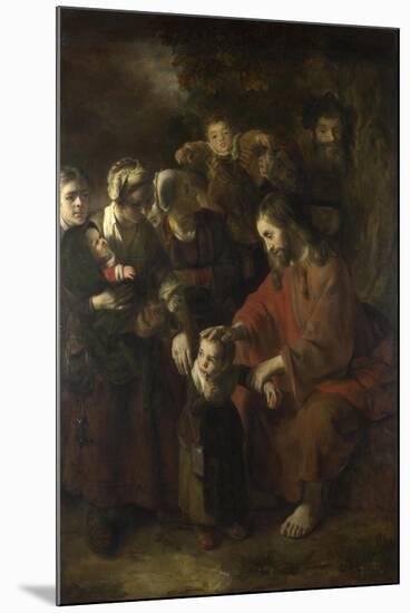 Christ Blessing the Children, 1652-Nicolaes Maes-Mounted Giclee Print