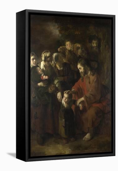 Christ Blessing the Children, 1652-Nicolaes Maes-Framed Stretched Canvas