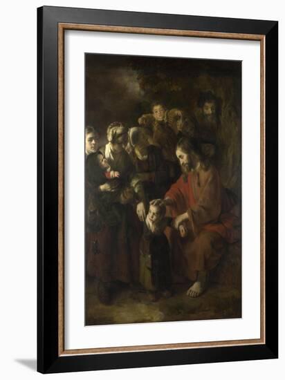 Christ Blessing the Children, 1652-Nicolaes Maes-Framed Giclee Print