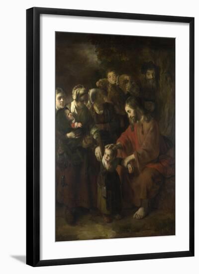 Christ Blessing the Children, 1652-Nicolaes Maes-Framed Giclee Print