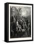 Christ Blessing the Children-Gustave Dore-Framed Stretched Canvas