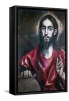 Christ Blessing (The Saviour of the World), 17th Century-El Greco-Framed Stretched Canvas