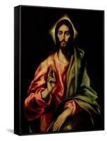 Christ Blessing-El Greco-Framed Stretched Canvas