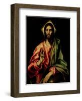 Christ Blessing-El Greco-Framed Premium Giclee Print