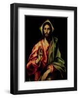 Christ Blessing-El Greco-Framed Premium Giclee Print