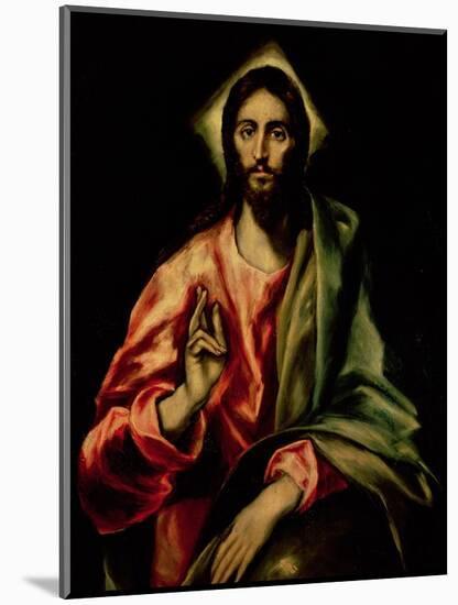 Christ Blessing-El Greco-Mounted Premium Giclee Print