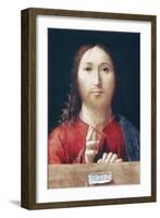 Christ Blessing-Antonello da Messina-Framed Art Print