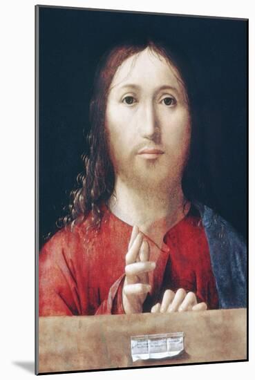 Christ Blessing-Antonello da Messina-Mounted Art Print