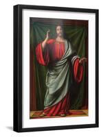 Christ Blessing-Andrea Solario-Framed Art Print