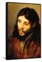 Christ by Rembrandt-Rembrandt van Rijn-Framed Stretched Canvas