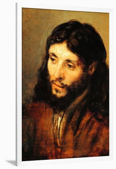 Christ by Rembrandt-Rembrandt van Rijn-Framed Art Print
