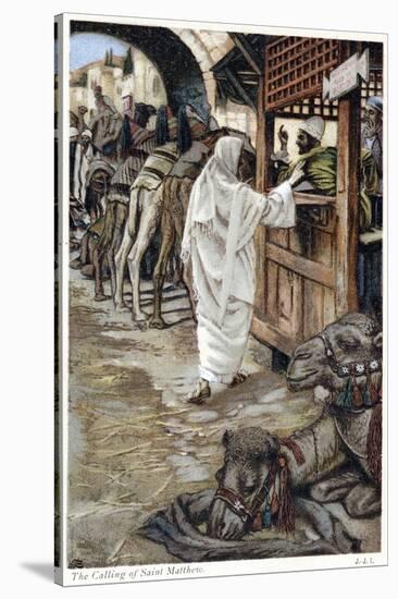 Christ Calling Matthew, the Tax Collector, C1890-James Jacques Joseph Tissot-Stretched Canvas