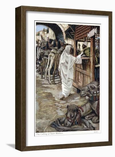 Christ Calling Matthew, the Tax Collector, C1890-James Jacques Joseph Tissot-Framed Premium Giclee Print