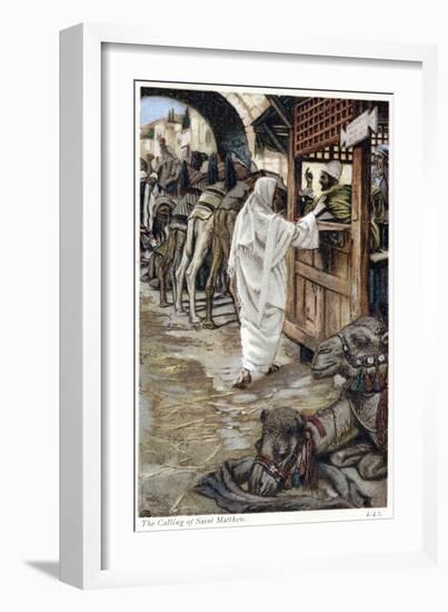 Christ Calling Matthew, the Tax Collector, C1890-James Jacques Joseph Tissot-Framed Premium Giclee Print