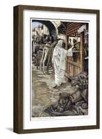 Christ Calling Matthew, the Tax Collector, C1890-James Jacques Joseph Tissot-Framed Giclee Print