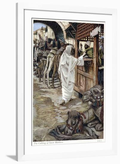 Christ Calling Matthew, the Tax Collector, C1890-James Jacques Joseph Tissot-Framed Giclee Print