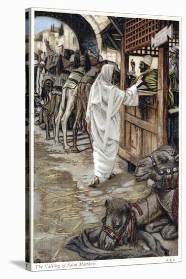 Christ Calling Matthew, the Tax Collector, C1890-James Jacques Joseph Tissot-Stretched Canvas