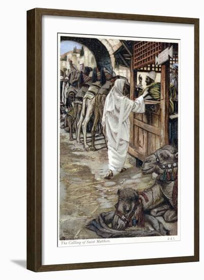 Christ Calling Matthew, the Tax Collector, C1890-James Jacques Joseph Tissot-Framed Giclee Print