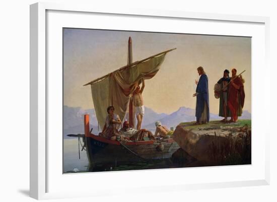 Christ Calling the Apostles James and John, 1869-Edward Armitage-Framed Giclee Print