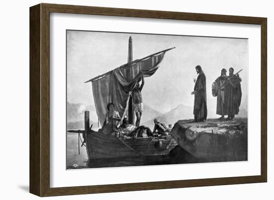 Christ Calling the Apostles James and John, 1926-Edward Armitage-Framed Giclee Print