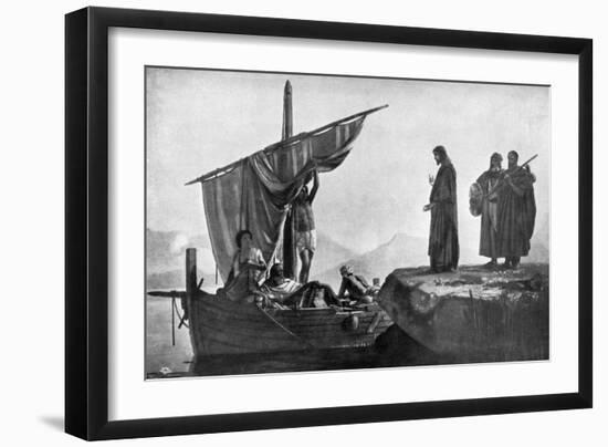 Christ Calling the Apostles James and John, 1926-Edward Armitage-Framed Giclee Print