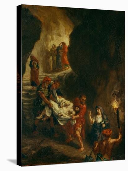 Christ Carried Down to the Tomb-Eugene Delacroix-Stretched Canvas